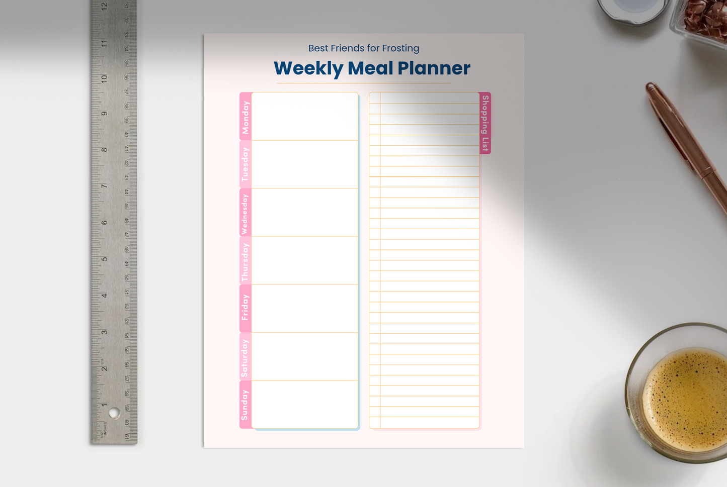Meal Plan Notepad